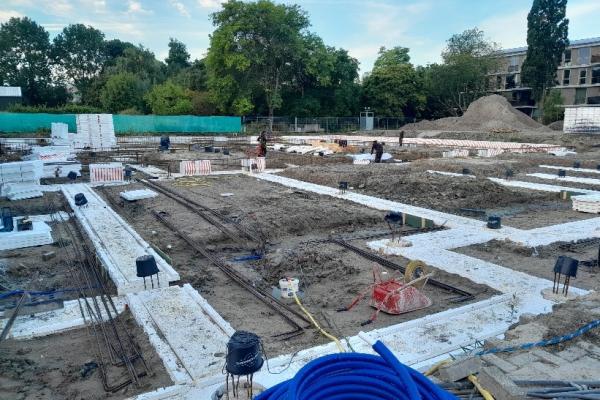 bekisting fundering nieuwbouw mbo-gebouw Hoorn